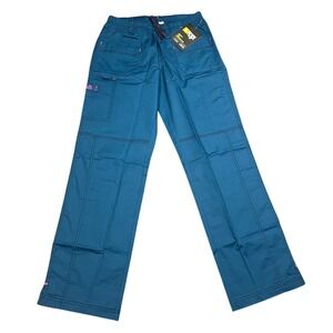 NWT WonderWink WonderFLEX 5108A Women's Small Scrub Pants Bottoms Caribbean Blue